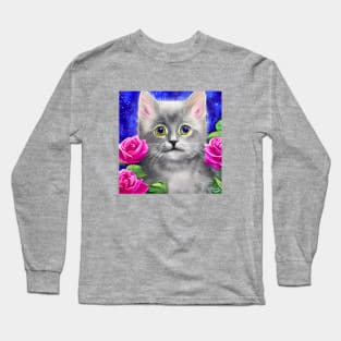 Adorable British Kitten Long Sleeve T-Shirt